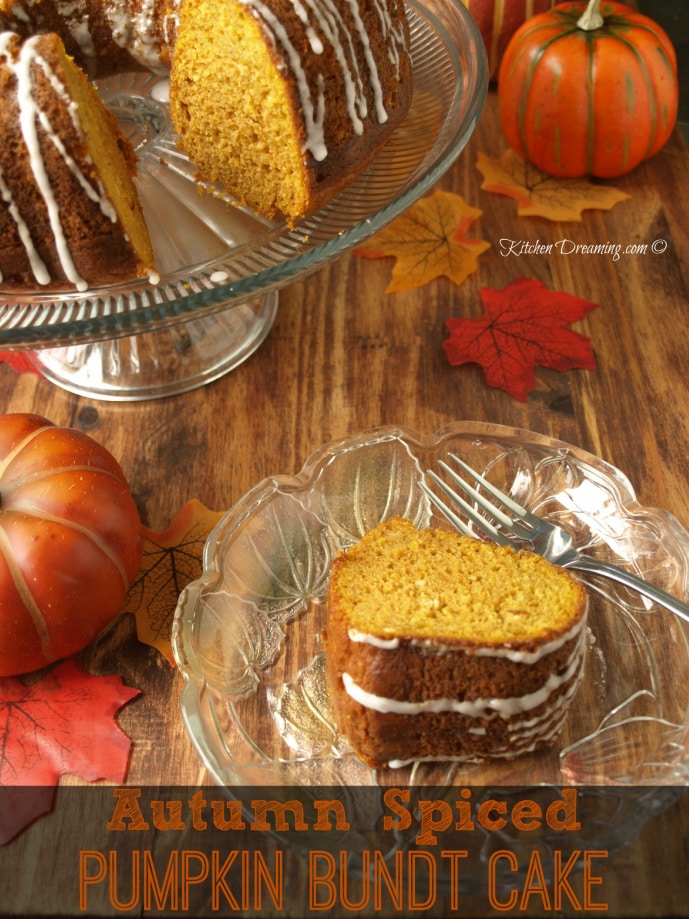 Using a decorative Bundt pan is an easy way to make the simple Autumn Spiced Pumpkin Bundt cake look more impressive.