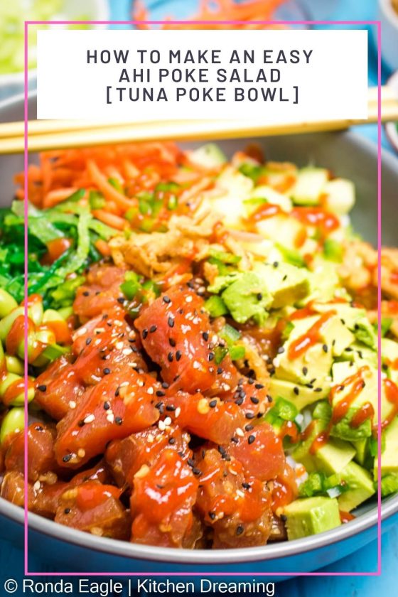 How to make an easy ahi poke salad [Tuna Poke Bowl] Kitchen Dreaming