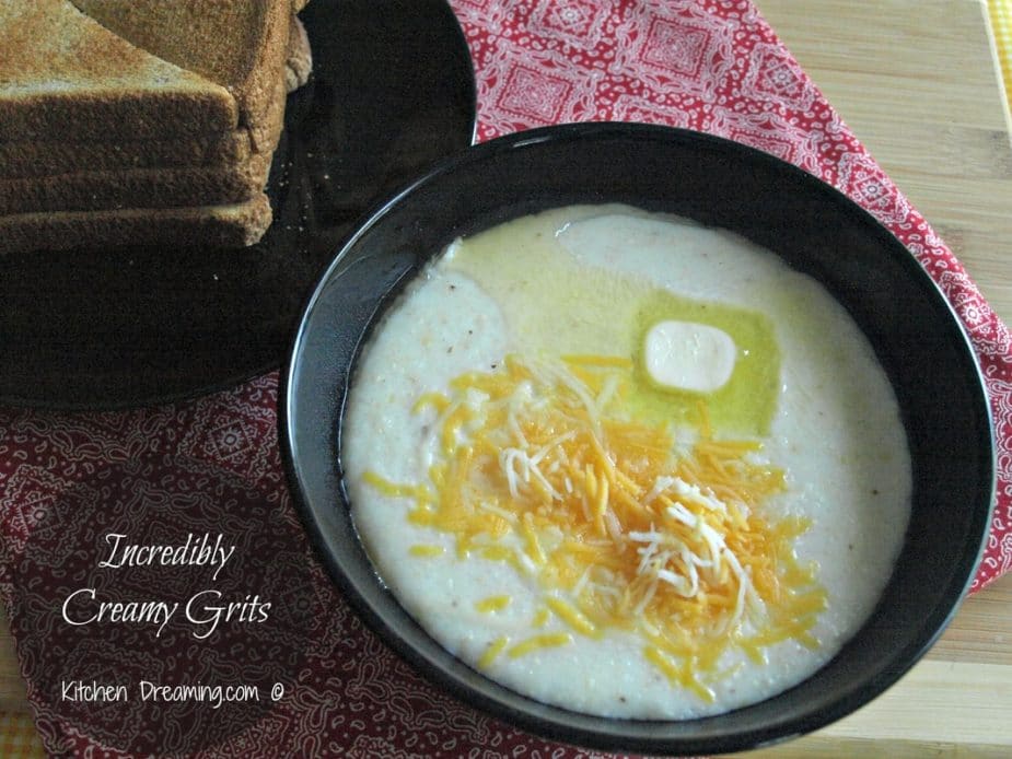 Incredibly Creamy Grits take some time to prepare but are ready in about 30 minutes.