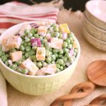 This simple and easy to follow recipe for Creamy English Pea Salad is really a great side dish for any time of the year.