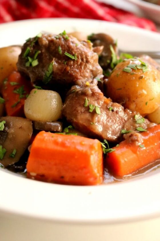 Crock Pot Beef Bourguignon (Beef Burgundy)