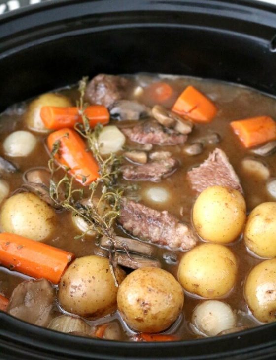 Crock Pot Beef Bourguignon (Beef Burgundy)