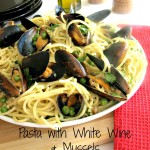 Pasta with White Wine & Mussels is a quick and easy go to meal for lunch or dinner. Mussels are inexpensive so this meal wont cost you at the register.