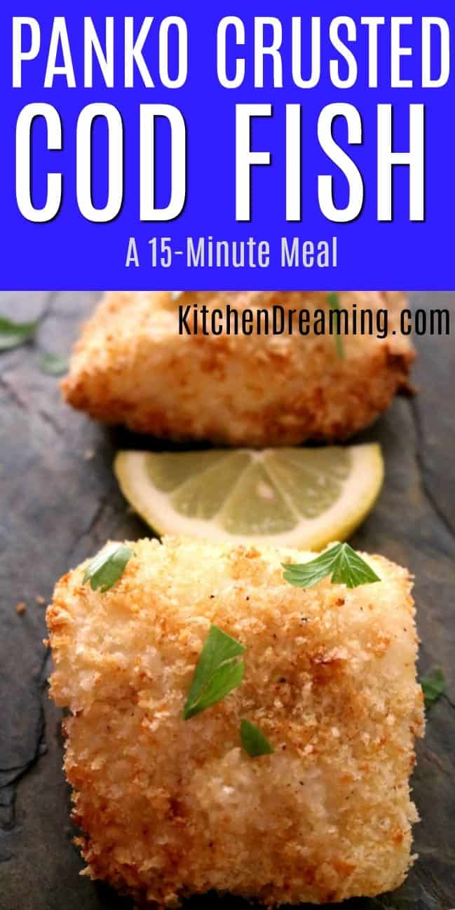Panko Crusted Baked Cod Fish