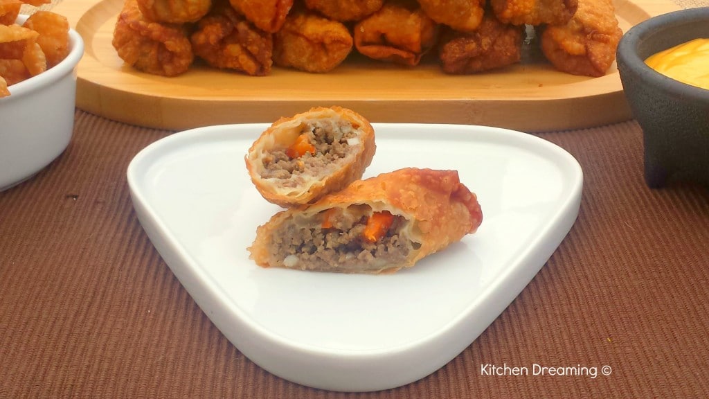 Philly Cheese Steak Egg Rolls - great for tailgating, the big game or add a side of rice and steamed veggies for a complete meal.