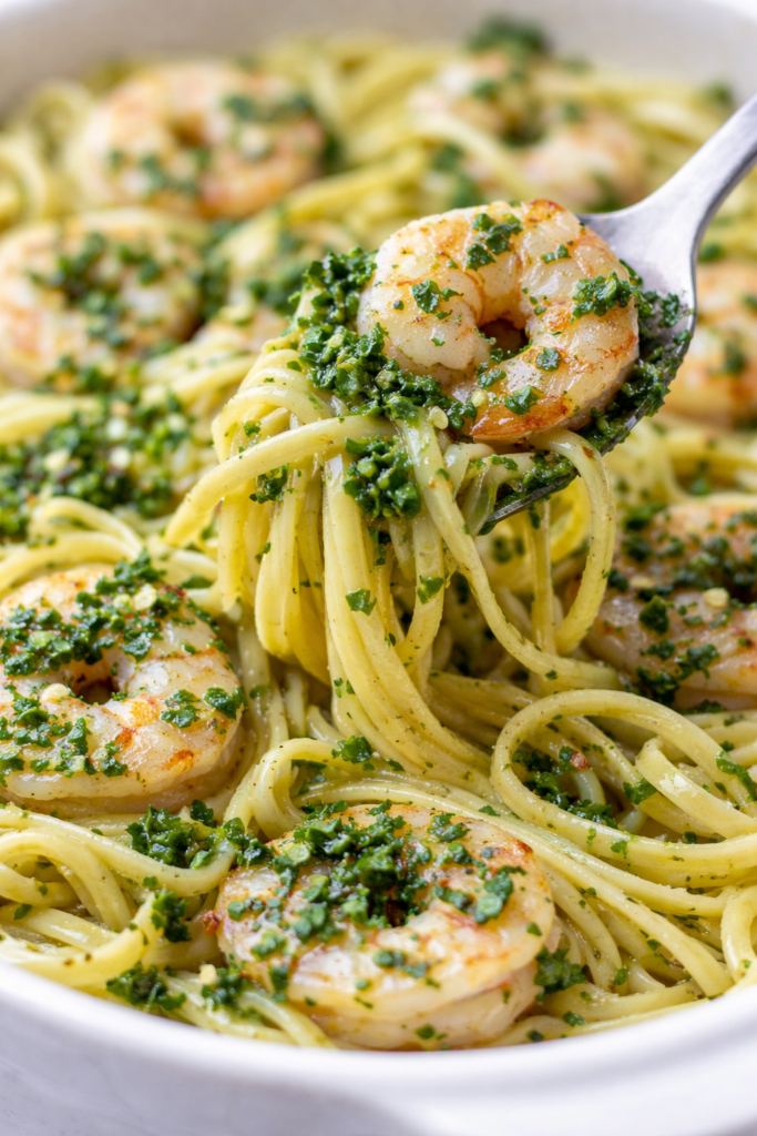 Chimichurri Shrimp Pasta with Fresh Herb Garlic Sauce 6 Chimichuri shrimp pasta IMG 4