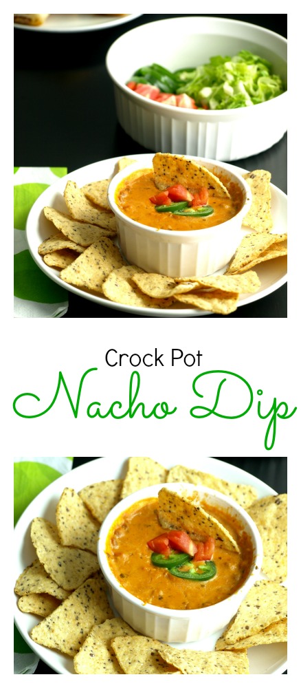 Crock Pot Nacho Dip: add a variety of different toppings & offer your own nacho bar for folks to customize any way they choose!