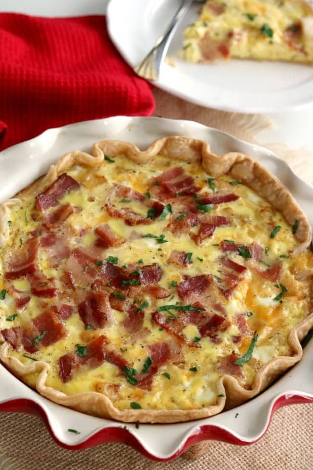 Quiche Lorraine may sound fancy but it really is a fancy name for Bacon Quiche.