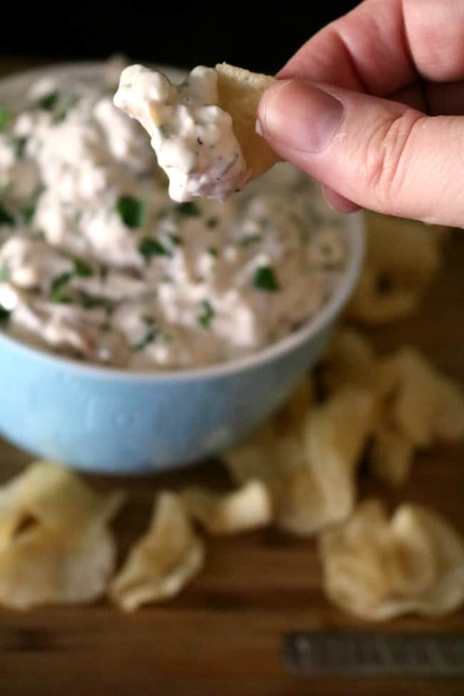 Onion Dip, specifically Caramelized Onion Dip AKA French Onion Dip, is one of my favorite go-to's for any party or get together. Ordinarily, you might start with a pre-packaged dry mix but what we've made today is a version that does not start with a mix and contains no MSG or other hard to pronounce chemicals. While this dip does take a little bit of time, the flavor is unparalleled. Are you with me? Let's go! 