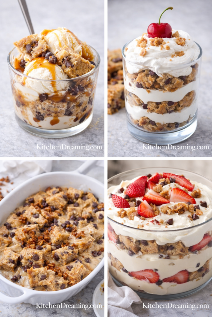 Chewy Chocolate Chip Blondies (Plus Sweet and Savory Add-In Ideas) 5 Blondies recipe leftovers repurposed into parfaits, sundaes, and layered desserts.