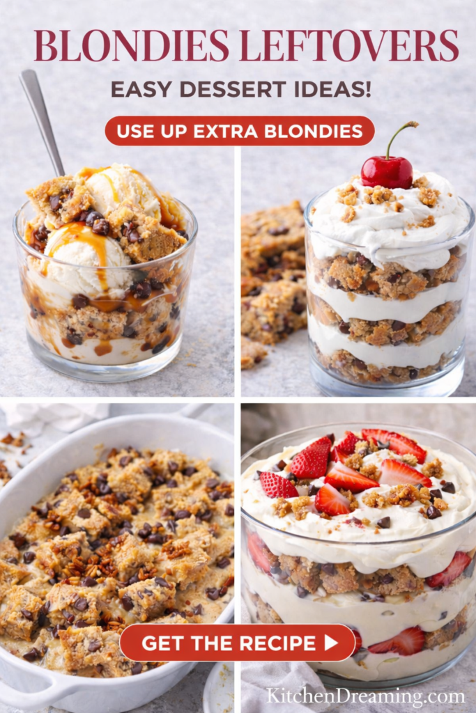 Chewy Chocolate Chip Blondies (Plus Sweet and Savory Add-In Ideas) 13 Blondies recipe leftovers used in sundaes, parfaits, and layered dessert trifles.