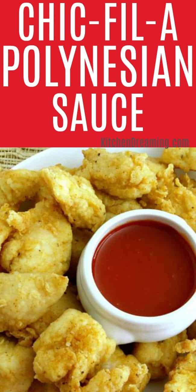 a pinnable image of chic-fil-a Polynesian sauce