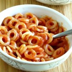 Homemade Spaghettios are simple to make and uses under 10 ingredients and no high fructose corn syrup or other fillers. It can be made gluten free as well.