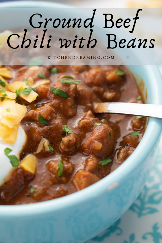 Ground Beef Chili with Beans Recipe {7 recipe variations included}