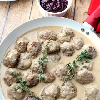 Noregian Kjøttkaker Meatballs are tender and delicious. Serve with mashed potatoes, seasonal vegetables and Lingonberry jam for a Norwegian dinner at home.