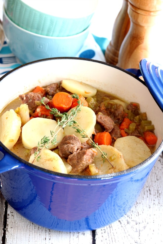 This traditional Irish Stew is hearty and delicious. The lamb is so tender it practically melts in your mouth. Enjoy a bowl this St. Patrick's Day!