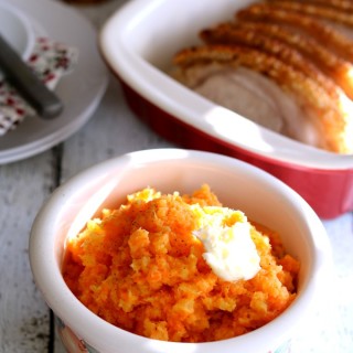 The mashed carrots are sweet while the rutabagas have an earthy flavor and they pair very well together. The added sweetness from the butter and a good sprinkling of salt really makes this dish shine.