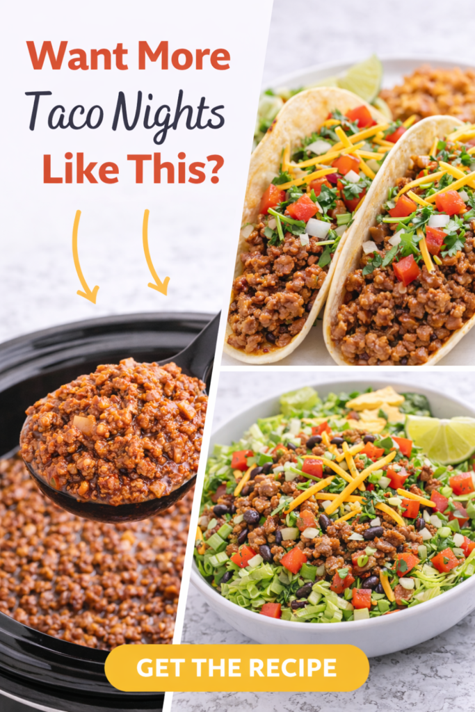 Best Slow Cooker Taco Meat (Easy Crockpot Recipe for Tacos & Meal Prep) 11 Slow cooker taco meat shown as tacos and taco salad, with a curiosity headline.