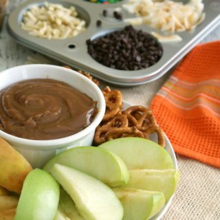 This DIY Caramel Apple Bar is the perfect way to enjoy dipped apples and are much easier to handle for kids and adults alike. For me, I enjoy the endless flavor combinations we can create