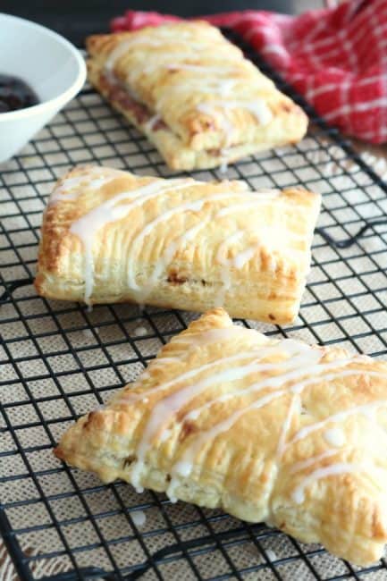 Similar to the Toaster Strudels you can buy in the frozen food section of your grocery store, these Breakfast Pastries taste nothing like what you get from the boxed variety. Ready in just 10-15 minutes in the oven.