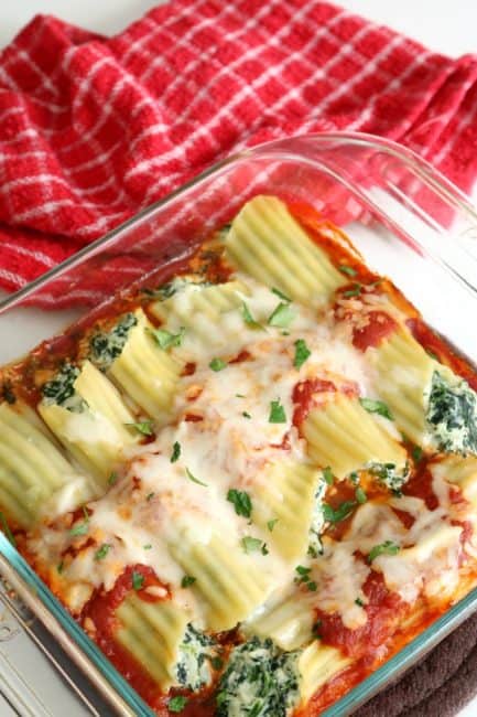 Spinach and Cheese Manicotti 3 650