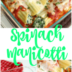 Spinach and Cheese Manicotti 6 PT