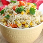This quick and easy Garden Vegetable Rice is a favorite side dish for our family dinners. We can use any fresh or frozen vegetables we have on hand and tailor it to fit the flavors or style of our meal plan. It's a very simple dish using ingredients probably already in your pantry.