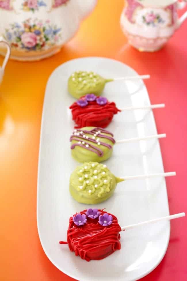 Little Mermaid Oreo Pops are perfect for any kid's theme or birthday party, play dates, and special occasions. No special molds or equipment needed.
