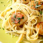 Perfect pan-seared scallops and fresh pasta are ready in under 10-minutes! What's the secret to achieving that beautiful brown sear? Well, I'm about to tell you!