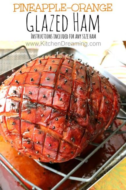The pinnable image for glazed ham.