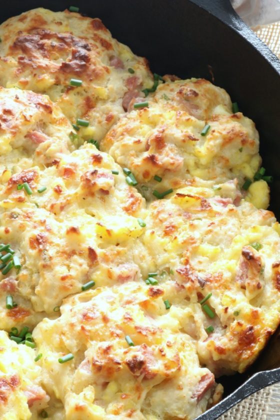 Ham and Cheese Breakfast Biscuits