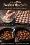 Step-by-step process showing how to make make-ahead bourbon meatballs for busy nights.