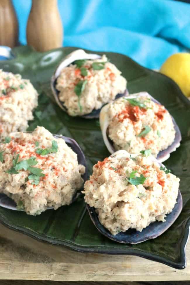 New England-style Stuffed Clams also called Stuffed Quahogs (hard-shelled clams) are a regional favorite in Rhode Island around Narragansett Bay and along the coastline is Southern Massachusetts and the Cape