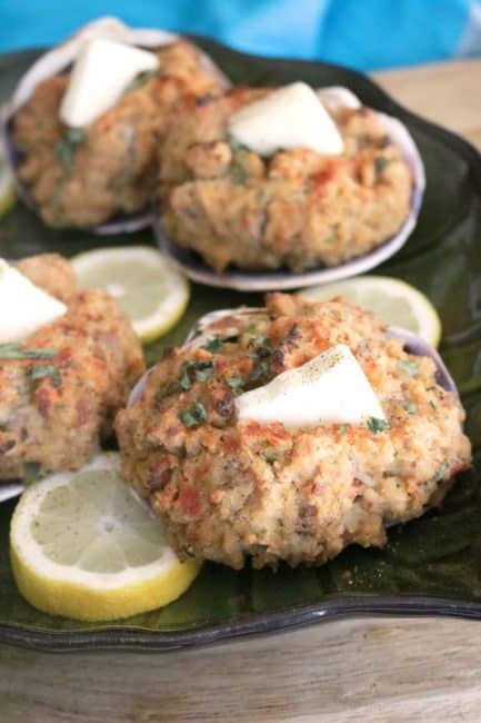 New England-style Stuffed Clams also called Stuffed Quahogs (hard-shelled clams) are a regional favorite in Rhode Island around Narragansett Bay and along the coastline is Southern Massachusetts and the Cape