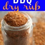 The Pinterest pin image for sweet bbq dry rub