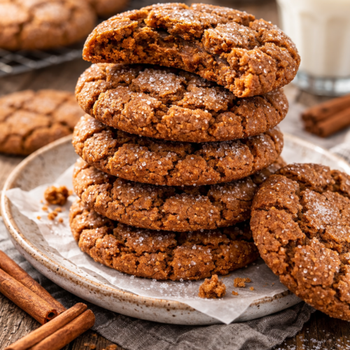 Chewy Gingersnap Cookies Recipe with Soft Centers 8 Chewy Gingersnap cookies IMG 1