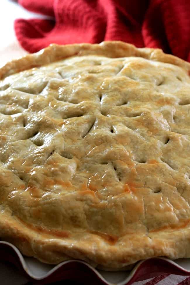 Tourtiere, French Meat pie hot fromt he oven