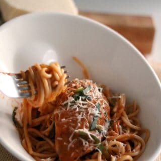This bowl of super EASY Chicken in Rosa Vodka is a new date night favorite. Create your own vodka sauce in minutes!!
