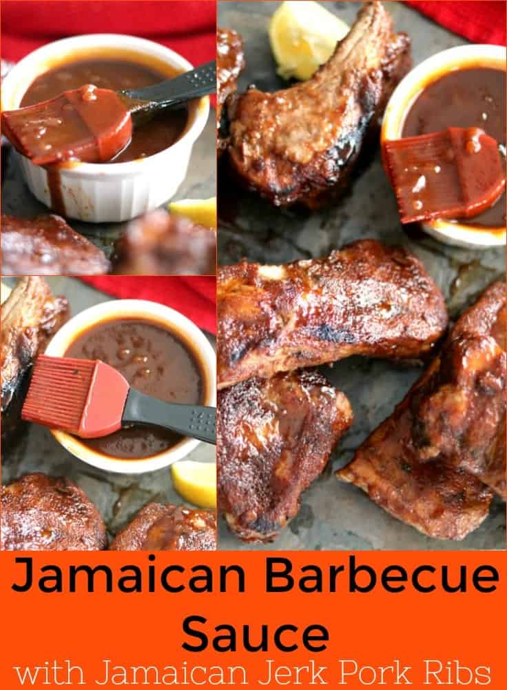 a pinnable image of Jamaican barbecue sauce.