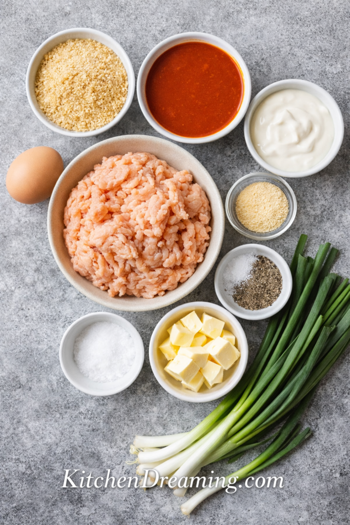 Crock Pot Buffalo Chicken Meatballs Recipe (Easy Slow Cooker Appetizer) 2 buffalo chicken meatballs recipe ingredients including ground chicken breadcrumbs and buffalo sauce