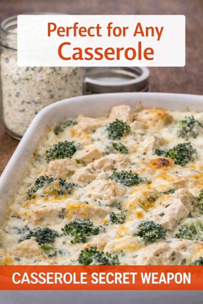 Creamy casserole made using homemade condensed soup mix instead of canned condensed soup.