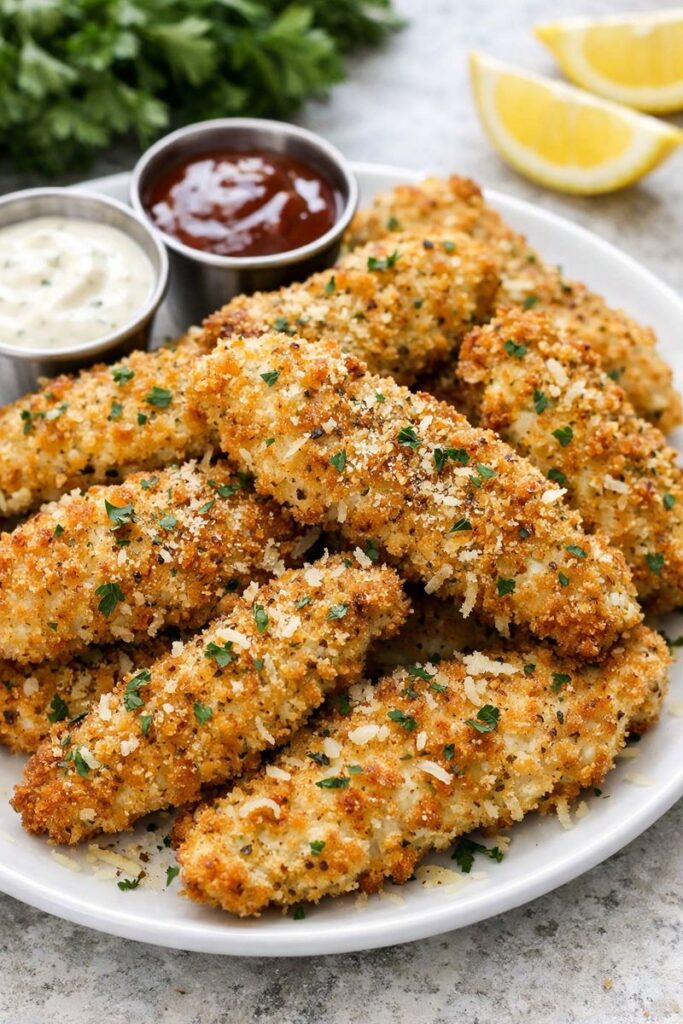 Air fryer garlic parm chicken tenders IMG 1