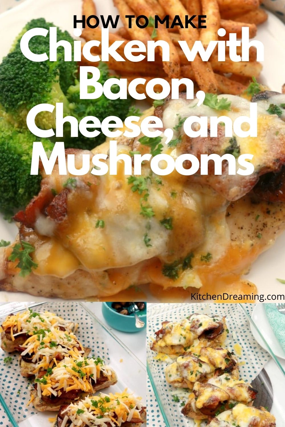 Grilled Chicken topped with Bacon Mushrooms and Cheese