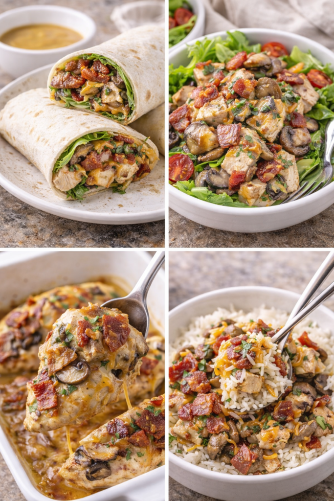 Copycat Outback Alice Springs Chicken Recipe 5 Leftover Copycat Outback Alice Springs Chicken used in wraps, salads, and rice bowls.