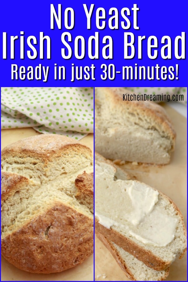 A pinnable Pinterest image for Irish Soda Bread