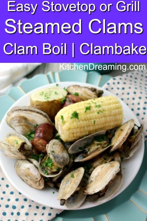 Easy New England Clam Bake (Clam boil) no sand pit required