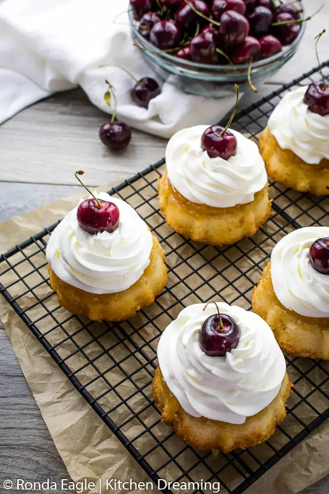 Individual Pineapple Upside-Down Cakes 