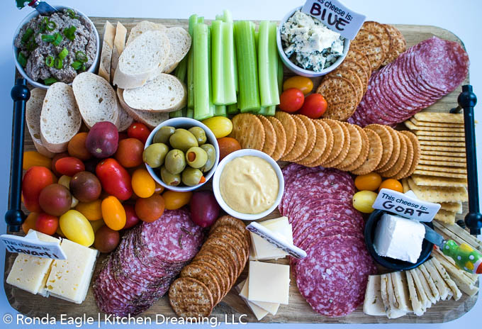 A charcuterie platter with cretons pork pate.