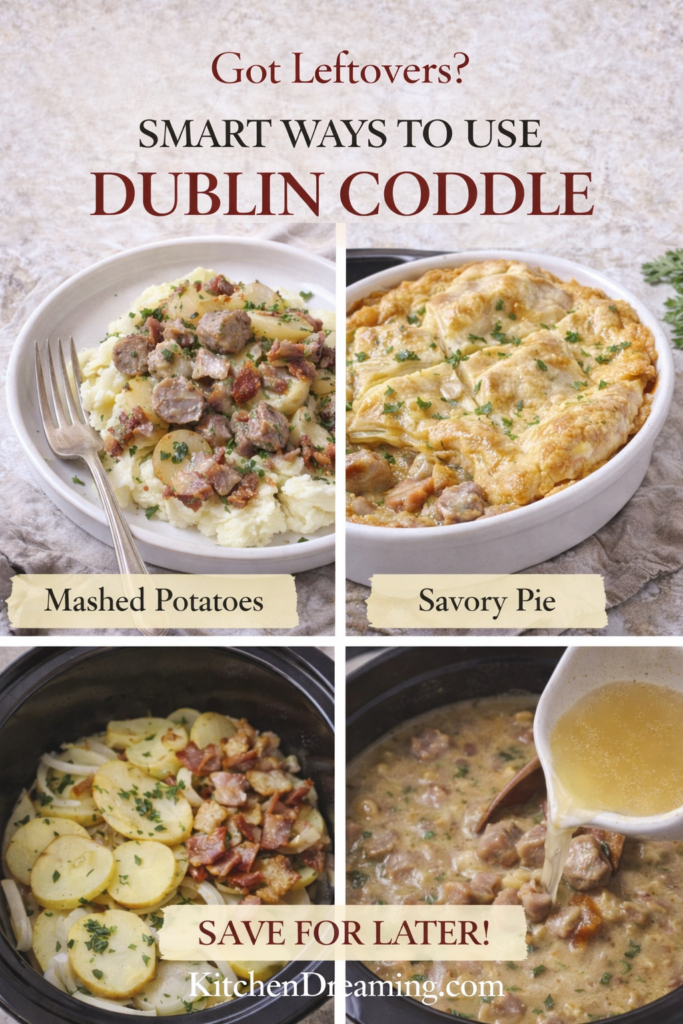 Slow Cooker Dublin Coddle (Authentic Irish Sausage Stew) 13 Slow cooker Dublin coddle leftovers repurposed into mashed potatoes, pie, hash, and soup.