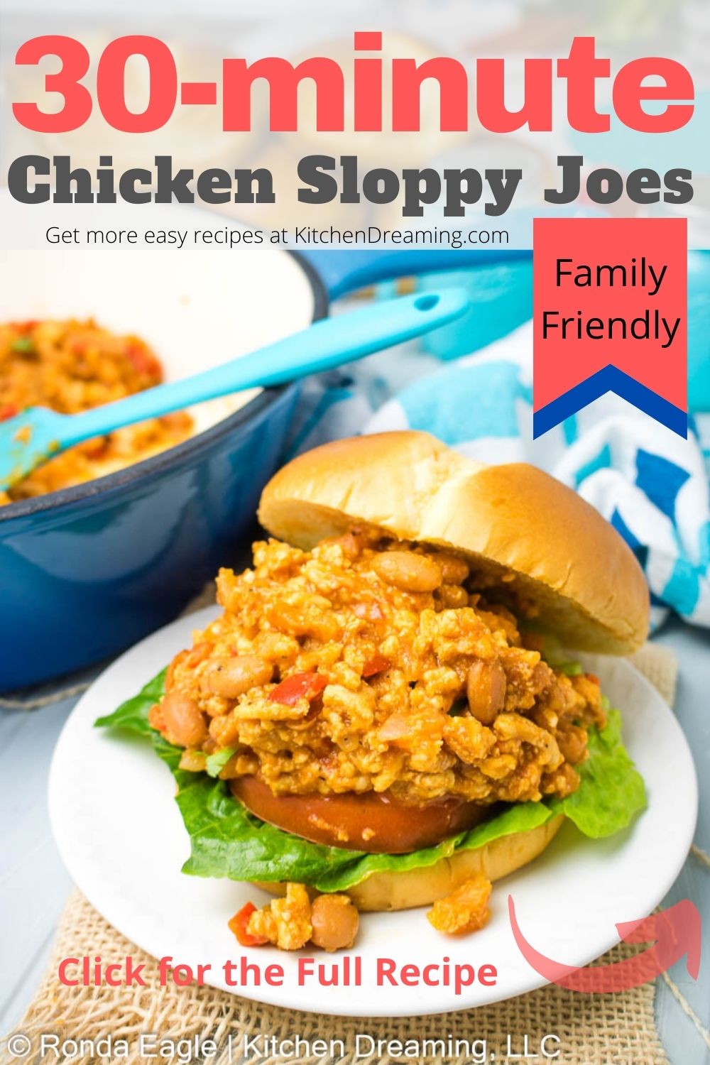 EASY! 30Minute Chicken Sloppy Joes [FamilyFriendly] Kitchen Dreaming